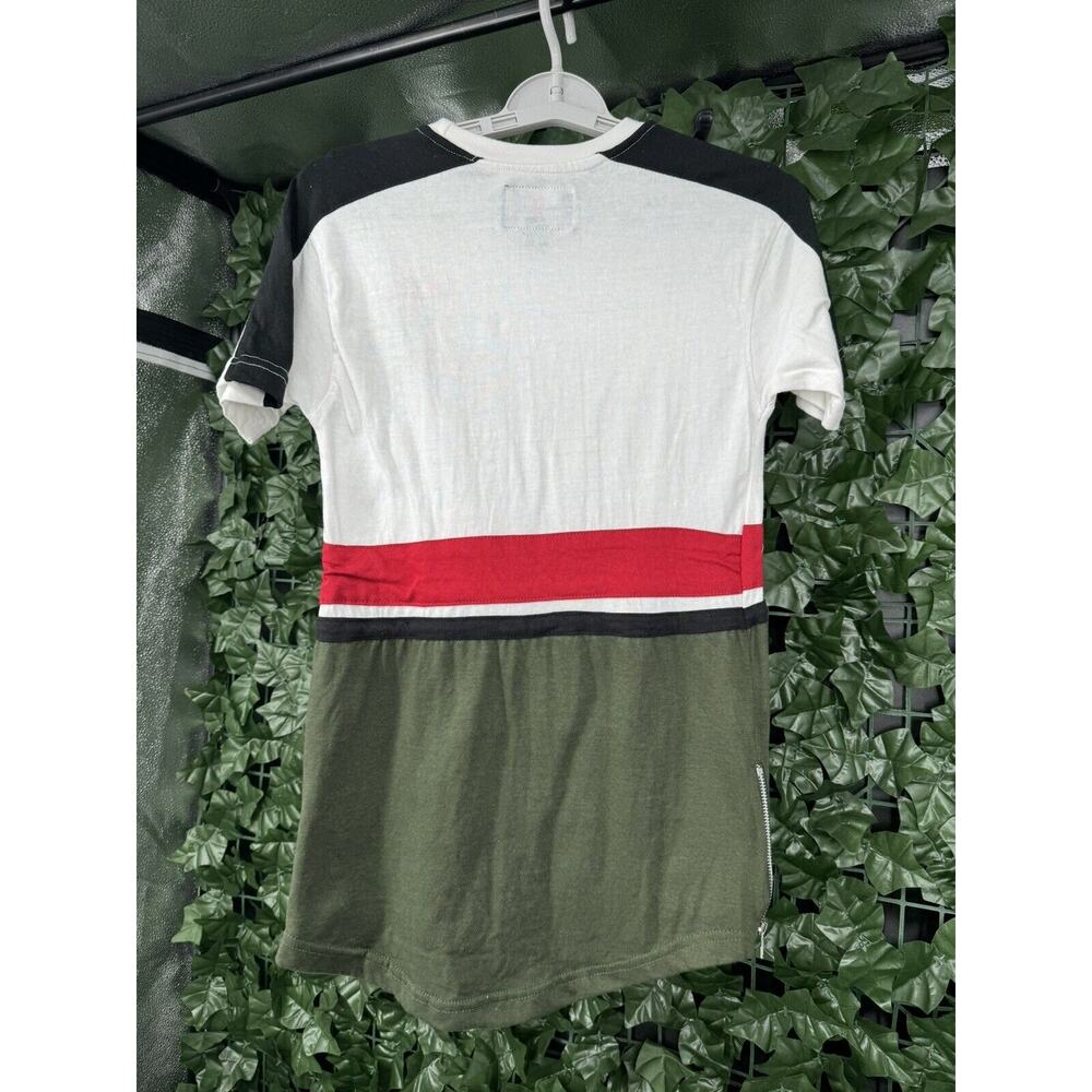 Boys Kids 7 SEVEN SOULS Short Sleeve Pocket T-Shirt Tee Sz Medium (10/12) Zipper - Picture 4 of 6